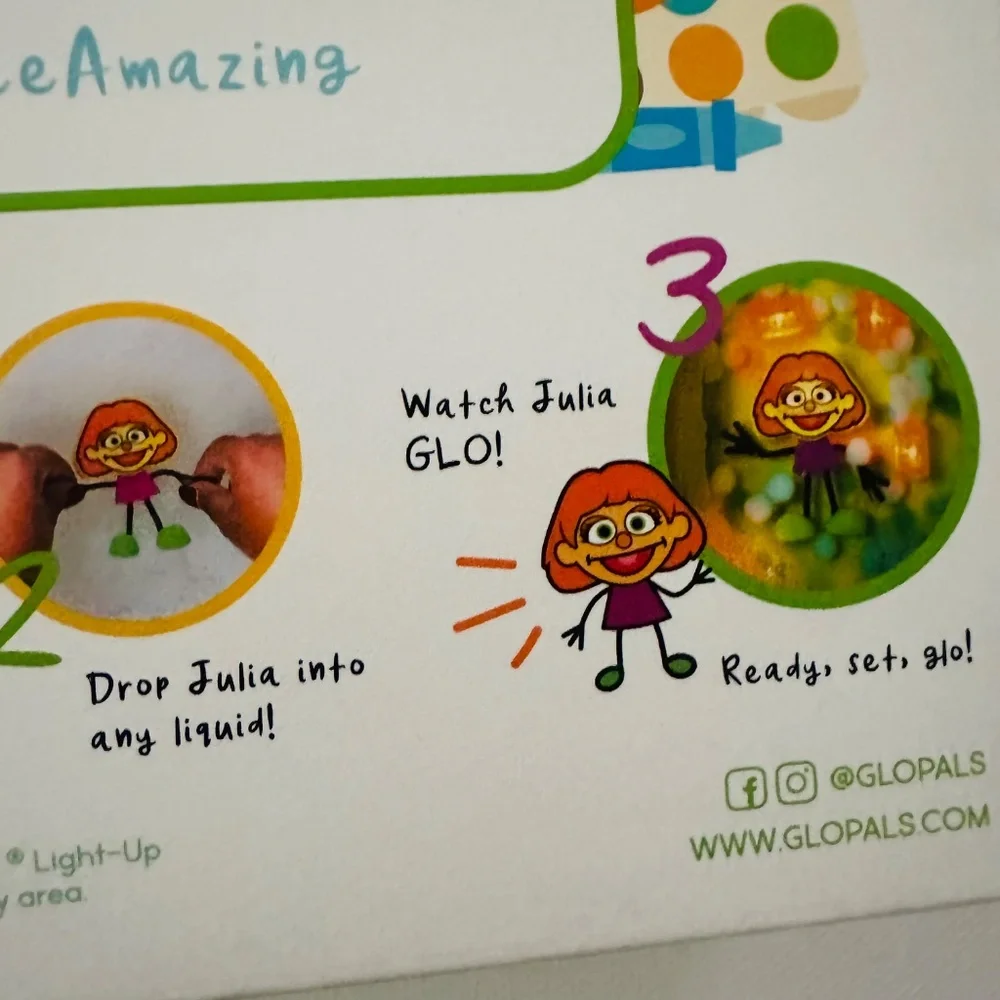 Sesame Street Julia Light Up Sensory Toy Glo Pals